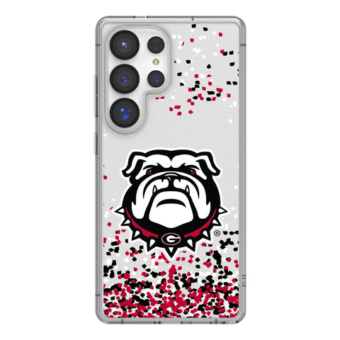 University of Georgia Bulldogs Uga Confetti Clear Phone Case for Samsung Galaxy
