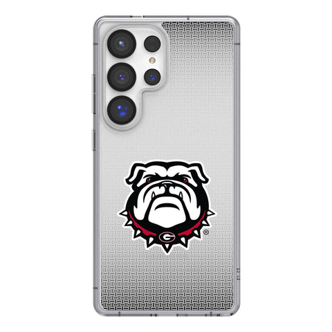 University of Georgia Bulldogs Uga Linen Clear Phone Case for Samsung Galaxy