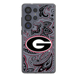 University of Georgia Bulldogs Paisley Clear Phone Case for Samsung Galaxy