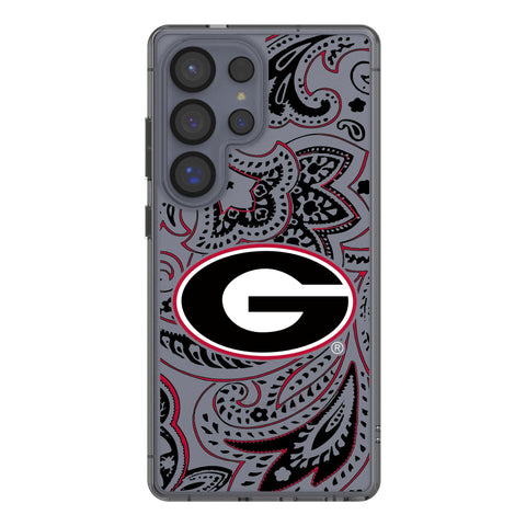 University of Georgia Bulldogs Paisley Clear Phone Case for Samsung Galaxy