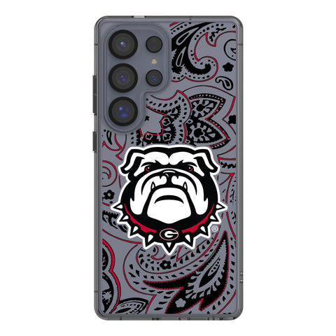 University of Georgia Bulldogs Uga Paisley Clear Phone Case for Samsung Galaxy