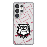 University of Georgia Bulldogs Uga Quadtile Clear Phone Case for Samsung Galaxy