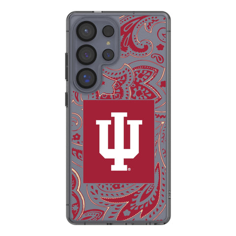 Indiana University Hoosiers Paisley Clear Phone Case for Samsung Galaxy