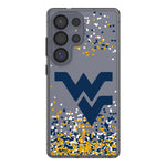 West Virginia University Mountaineers Confetti Clear Phone Case for Samsung Galaxy