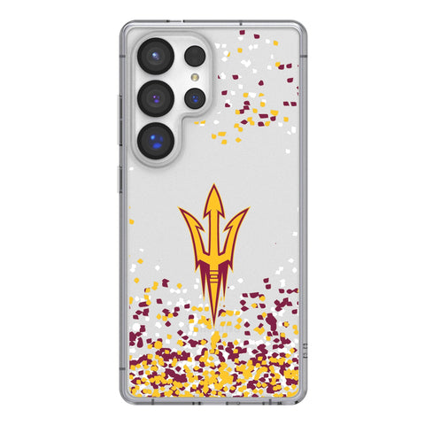 Arizona State University Sun Devils Confetti Clear Phone Case for Samsung Galaxy