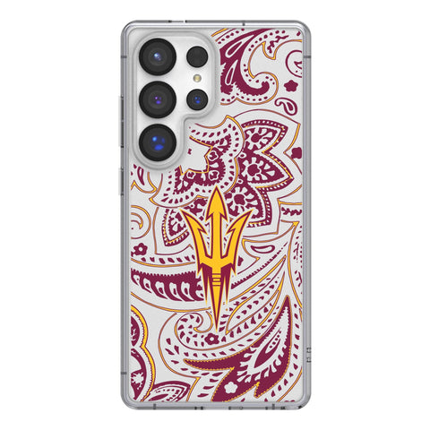 Arizona State University Sun Devils Paisley Clear Phone Case for Samsung Galaxy