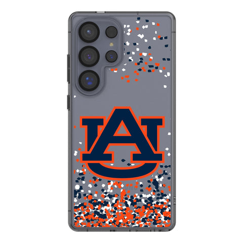 University of Auburn Tigers Confetti Clear Phone Case for Samsung Galaxy