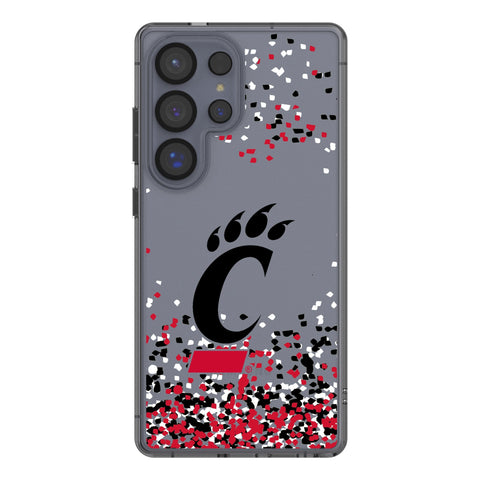 University of Cincinnati Bearcats Confetti Clear Phone Case for Samsung Galaxy