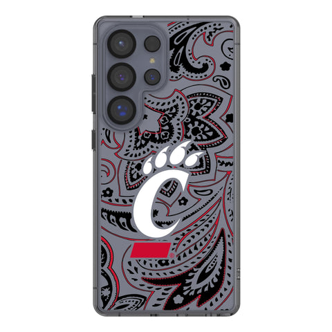University of Cincinnati Bearcats Paisley Clear Phone Case for Samsung Galaxy