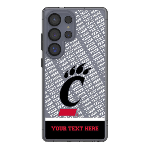 University of Cincinnati Bearcats Personalized EndZone Plus Clear Phone Case for Samsung Galaxy