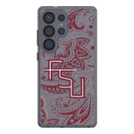 Florida State University Seminoles Athletic Wordmark Paisley Clear Phone Case for Samsung Galaxy