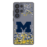 University of Michigan Wolverines Confetti Clear Phone Case for Samsung Galaxy