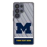 University of Michigan Wolverines Personalized EndZone Plus Clear Phone Case for Samsung Galaxy