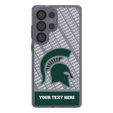 Michigan State University Spartans Personalized EndZone Plus Clear Phone Case for Samsung Galaxy