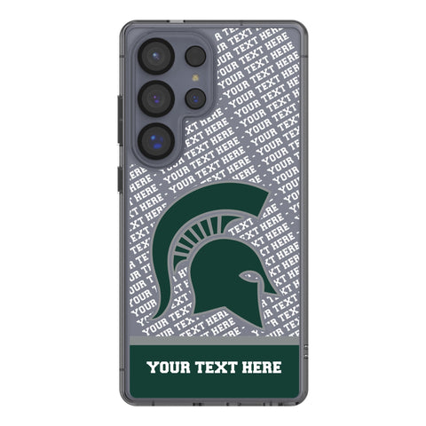 Michigan State University Spartans Personalized EndZone Plus Clear Phone Case for Samsung Galaxy