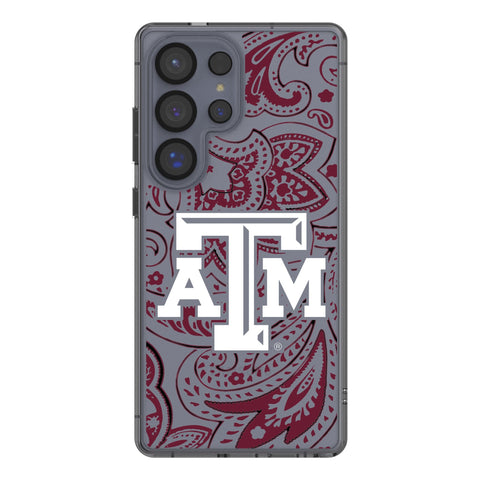 Texas A&M University Aggies Paisley Clear Phone Case for Samsung Galaxy