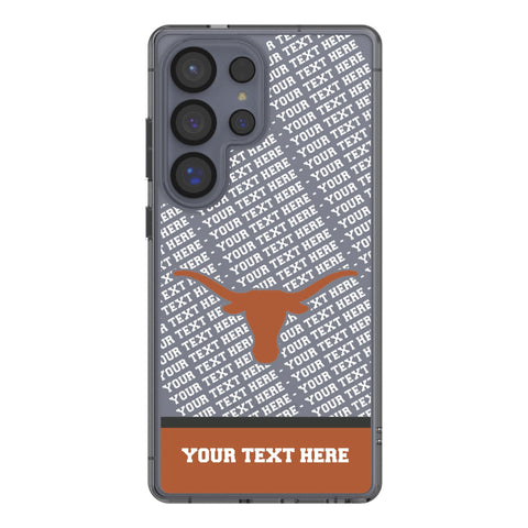 University of Texas Longhorns Personalized EndZone Plus Clear Phone Case for Samsung Galaxy