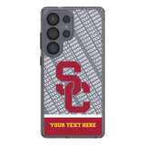 University of Southern California Trojans Personalized EndZone Plus Clear Phone Case for Samsung Galaxy