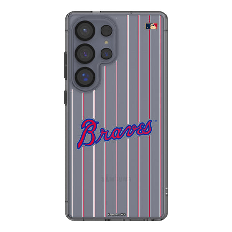 Atlanta Braves Home 2012 - Cooperstown Collection Pinstripe Clear Phone Case for Samsung Galaxy