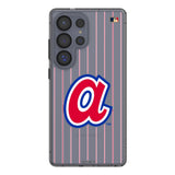Atlanta Braves 1972-1980 - Cooperstown Collection Pinstripe Clear Phone Case for Samsung Galaxy