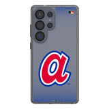Atlanta Braves 1972-1980 - Cooperstown Collection Linen Clear Phone Case for Samsung Galaxy