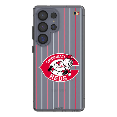 Cincinnati Reds 1974-1992 - Cooperstown Collection Pinstripe Clear Phone Case for Samsung Galaxy