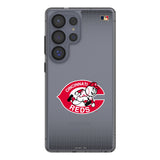 Cincinnati Reds 1974-1992 - Cooperstown Collection Linen Clear Phone Case for Samsung Galaxy