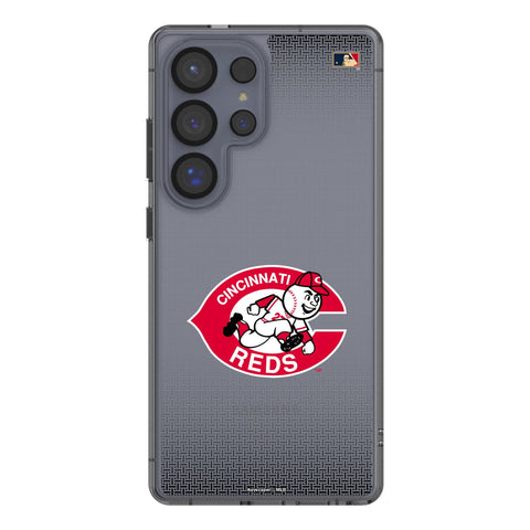 Cincinnati Reds 1974-1992 - Cooperstown Collection Linen Clear Phone Case for Samsung Galaxy