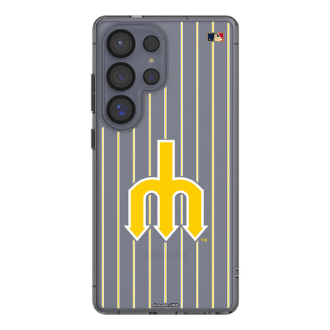 Seattle Mariners 1977-1980 - Cooperstown Collection Pinstripe Clear Phone Case for Samsung Galaxy