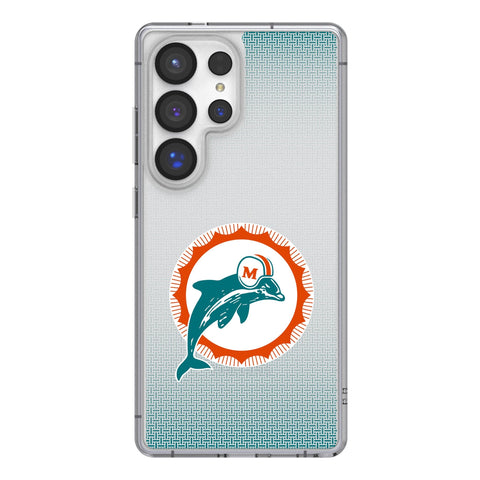 Miami Dolphins 1966-1973 Historic Collection Linen Clear Phone Case for Samsung Galaxy