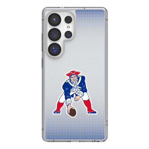 New England Patriots Historic Collection Linen Clear Phone Case for Samsung Galaxy