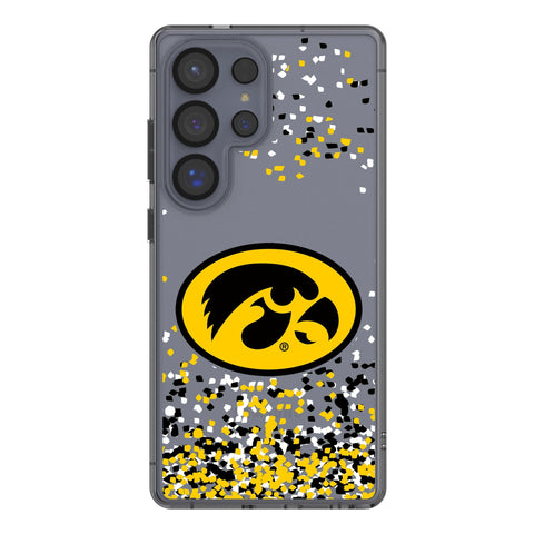 University of Iowa Hawkeyes Confetti Clear Phone Case for Samsung Galaxy