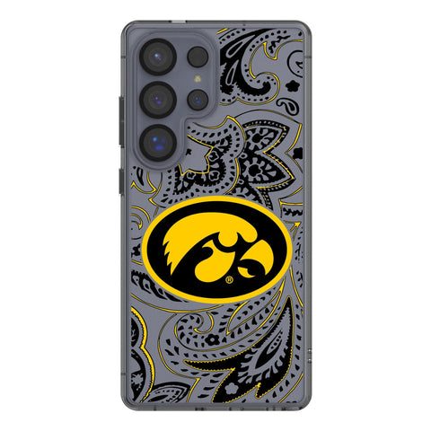 University of Iowa Hawkeyes Paisley Clear Phone Case for Samsung Galaxy