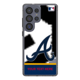 Atlanta Braves Personalized EndZone Plus Clear Phone Case for Samsung Galaxy