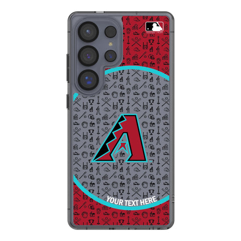 Arizona Diamondbacks Personalized Circle Clear Phone Case for Samsung Galaxy