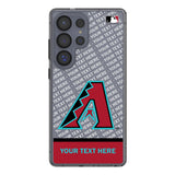 Arizona Diamondbacks Personalized EndZone Plus Clear Phone Case for Samsung Galaxy