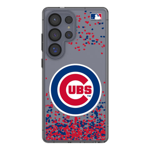 Chicago Cubs Confetti Clear Phone Case for Samsung Galaxy
