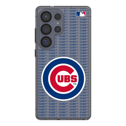 Chicago Cubs Text Backdrop Clear Phone Case for Samsung Galaxy
