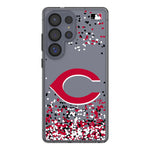 Cincinnati Reds Confetti Clear Phone Case for Samsung Galaxy