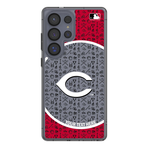 Cincinnati Reds Personalized Circle Clear Phone Case for Samsung Galaxy