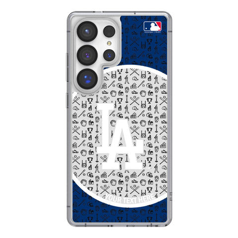 LA Dodgers Personalized Circle Clear Phone Case for Samsung Galaxy