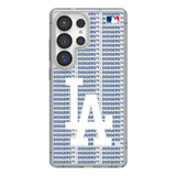 LA Dodgers Text Backdrop Clear Phone Case for Samsung Galaxy