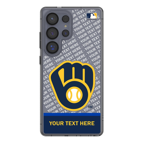 Milwaukee Brewers Personalized EndZone Plus Clear Phone Case for Samsung Galaxy