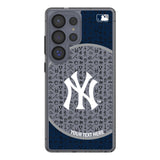 New York Yankees Personalized Circle Clear Phone Case for Samsung Galaxy