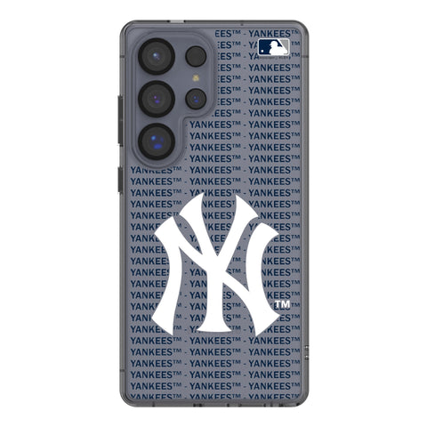 New York Yankees Text Backdrop Clear Phone Case for Samsung Galaxy