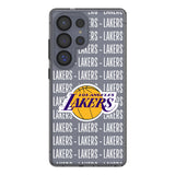 Los Angeles Lakers Text Backdrop Clear Phone Case for Samsung Galaxy