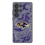 Baltimore Ravens Paisley Clear Phone Case for Samsung Galaxy