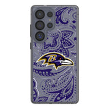 Baltimore Ravens Paisley Clear Phone Case for Samsung Galaxy