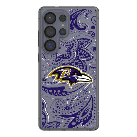 Baltimore Ravens Paisley Clear Phone Case for Samsung Galaxy