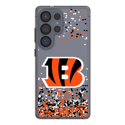 Cincinnati Bengals Confetti Clear Phone Case for Samsung Galaxy